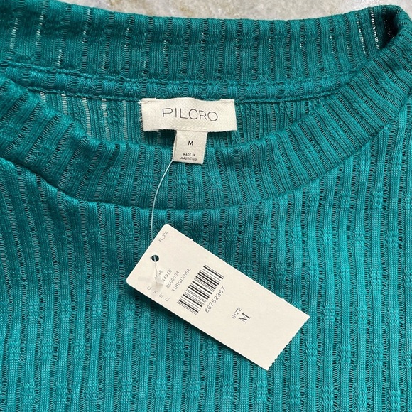 NWT Anthropologie Pilcro Long Sleeve Top in Turquoise Medium - Picture 2 of 10